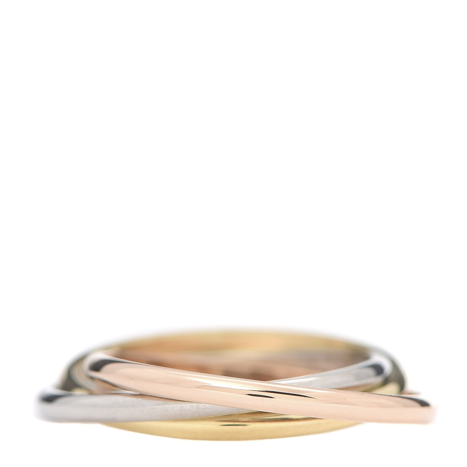 Cartier 18K Pink Yellow White Gold Extra Small Trinity Ring 50 5.25 3 of 7