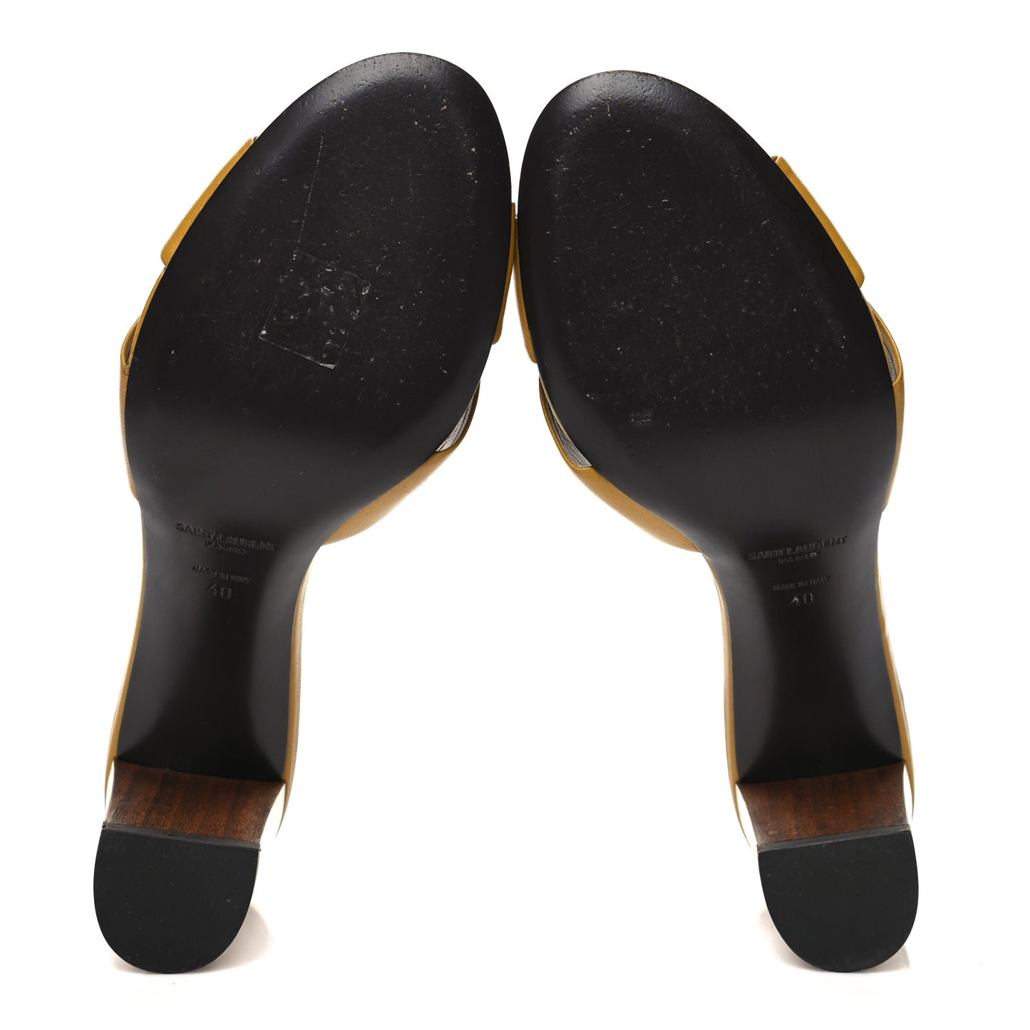 Lambskin Bianca Mules 40 Jaune Safari