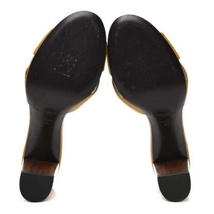 Saint Laurent Lambskin Bianca Mules 40 Jaune Safari 5 of 8