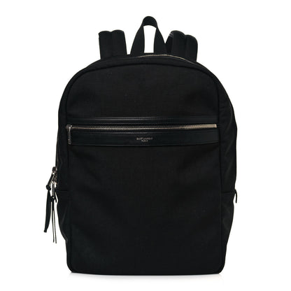 Saint Laurent Canvas City Laptop Backpack Black 1 of 10