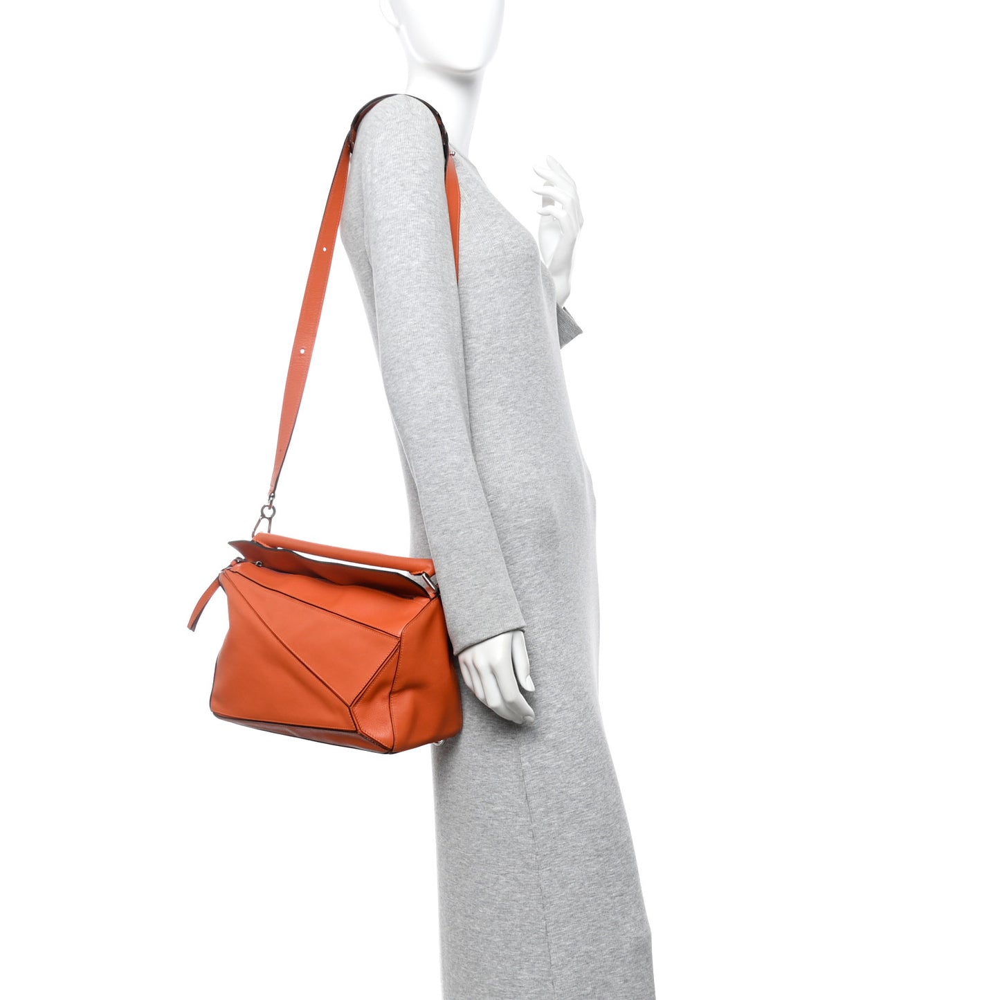 Calfskin Medium Puzzle Bag Orange