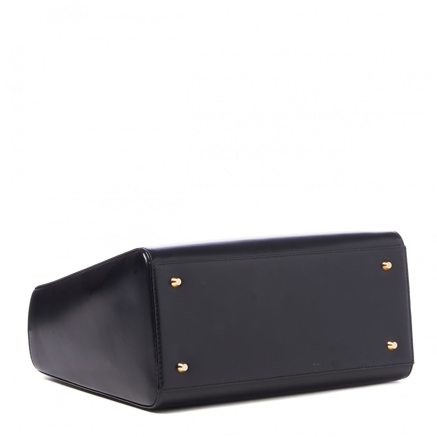 Glazed Calfskin Medium Lady Dior Black