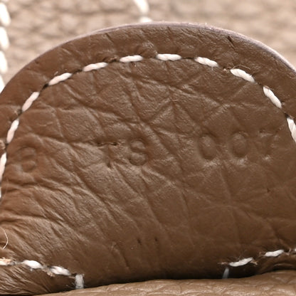 Hermes Taurillon Clemence Evelyne III PM Etoupe 7 of 11