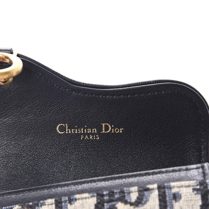 Christian Dior Oblique Saddle Card Holder Blue 6 of 8