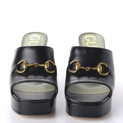 Gucci Granada Kid Houdan Platform Slide Sandals 36.5 Black 2 of 9