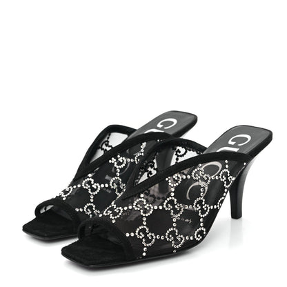 Gucci Tela Retino Kid Scamosciato Crystal GG Monogram Square G Black 4 of 7