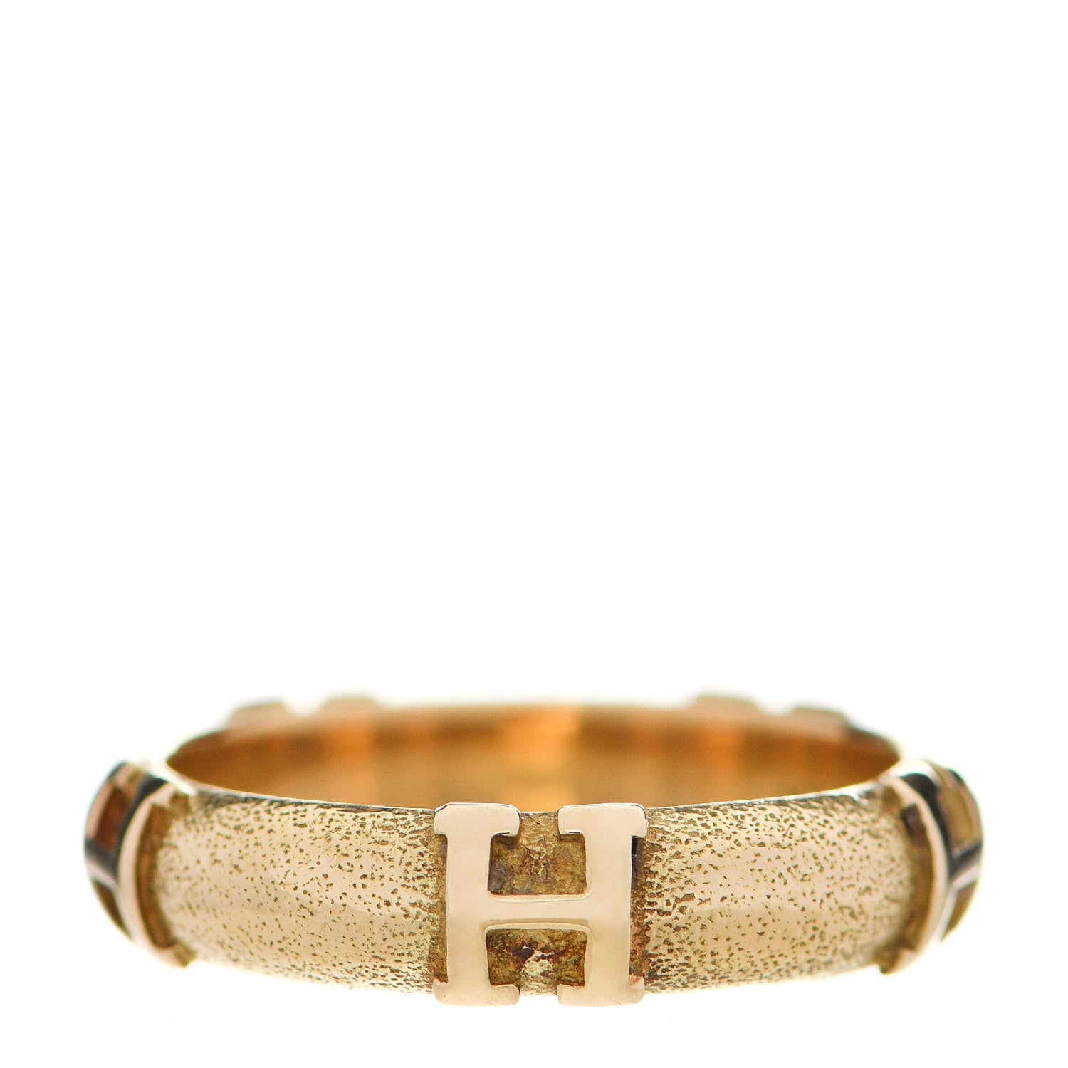 Hermes 18K Yellow Gold H Ring 50 5.25 1 of 6