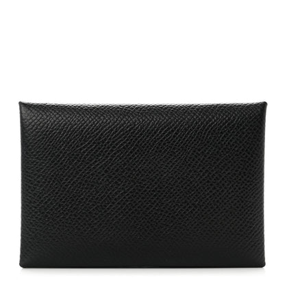 Hermes Epsom Calvi Card Case Black 1 of 7
