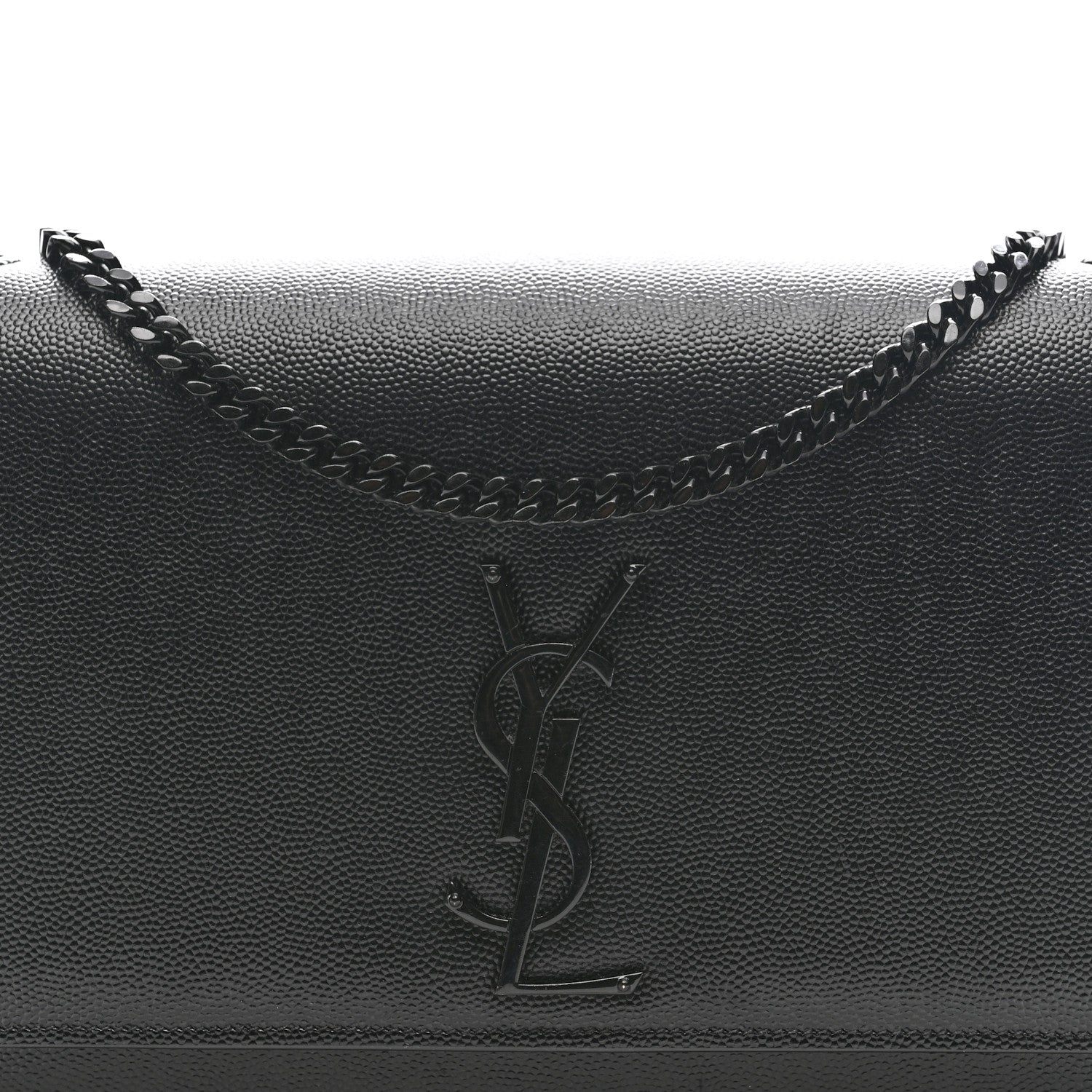 Saint Laurent Grain De Poudre Medium Classic Monogram Monochrome Kate Satchel Black 9 of 13