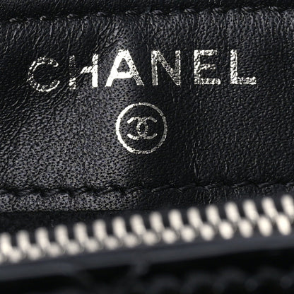 Chanel Patent Quilted Mini Phone Holder Clutch Black 4 of 7