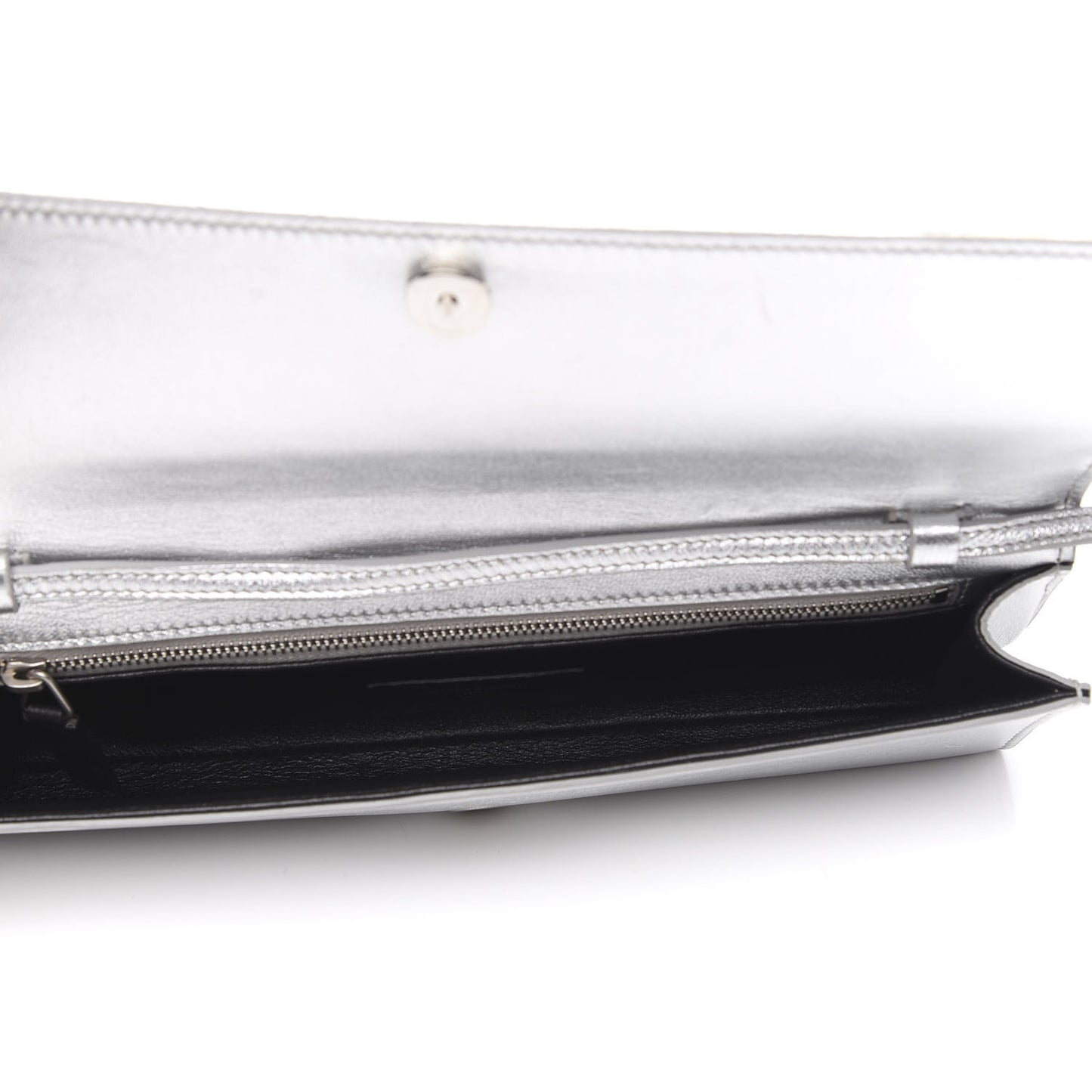 Nappa Silk Fetiche Clutch Argento