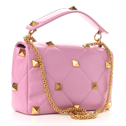 Valentino Garavani Nappa Large Roman Stud Shoulder Bag Giacinto 3 of 10