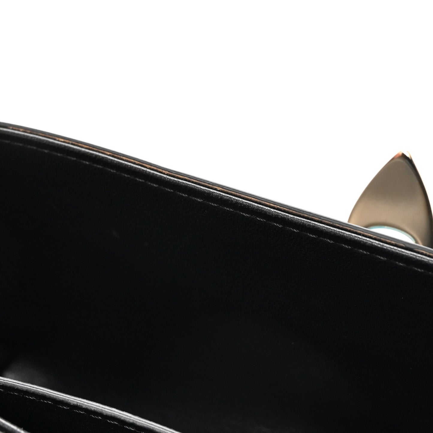 Brushed Calfskin Rockstud Flip Lock Chain Shoulder Bag Black