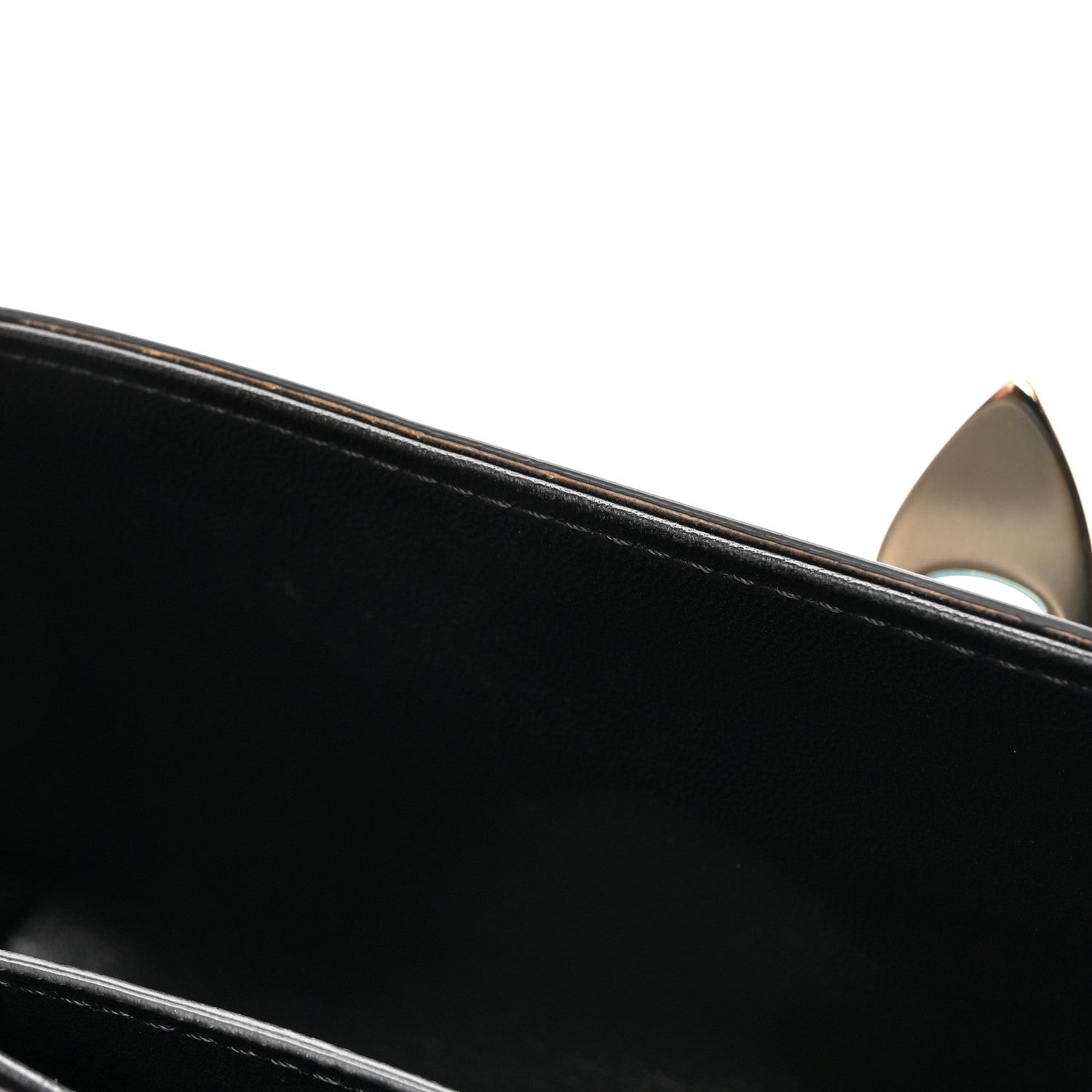 Valentino Garavani Brushed Calfskin Rockstud Flip Lock Chain Shoulder Bag Black 12 of 15