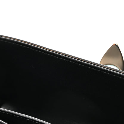 Valentino Garavani Brushed Calfskin Rockstud Flip Lock Chain Shoulder Bag Black 12 of 15