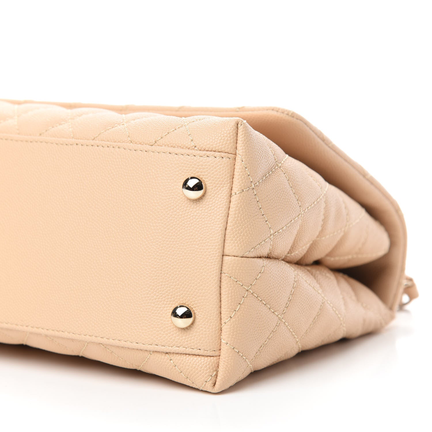 Chanel Caviar Lizard Embossed Quilted Small Coco Handle Flap Beige 7 of 11