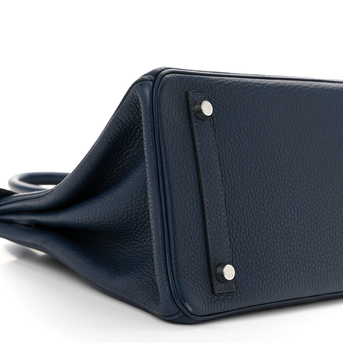 Taurillon Clemence Verso Birkin 30 Bleu De Prusse Bleu Izmir