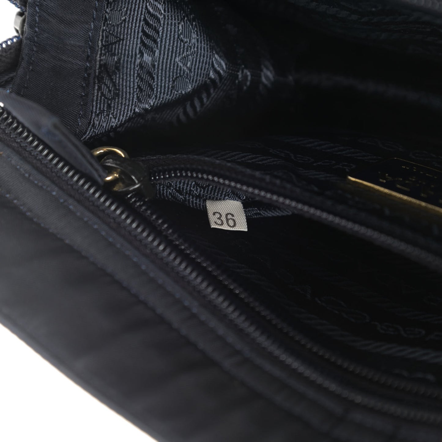Tessuto Nylon Chain Bag Black