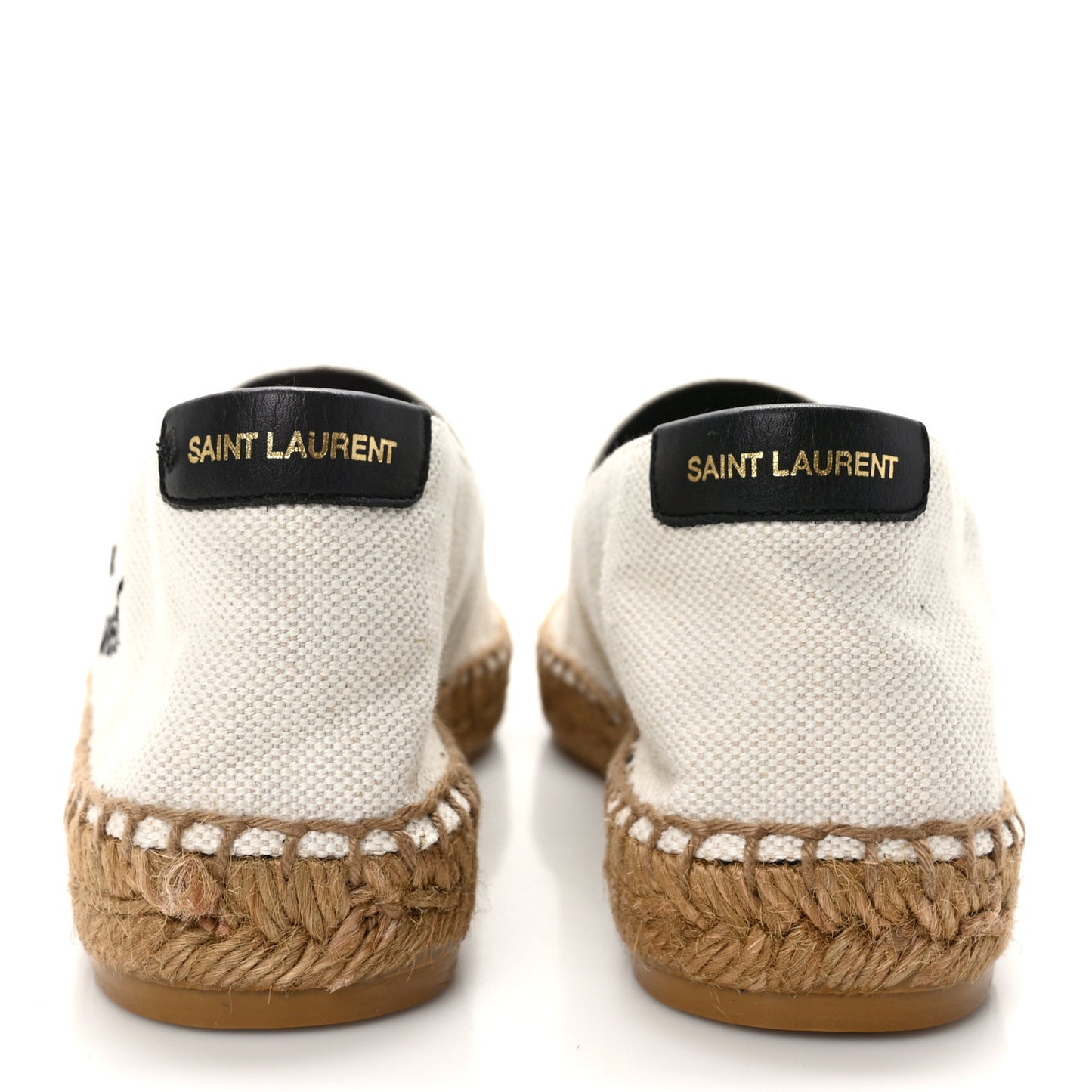 Canvas Nappa Elba Light Logo Embroidered Espadrilles 36 Ecru