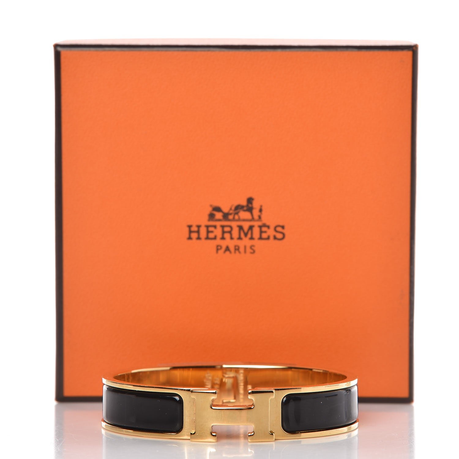 Hermes Enamel Narrow Clic Clac H Bracelet PM Black 5 of 5