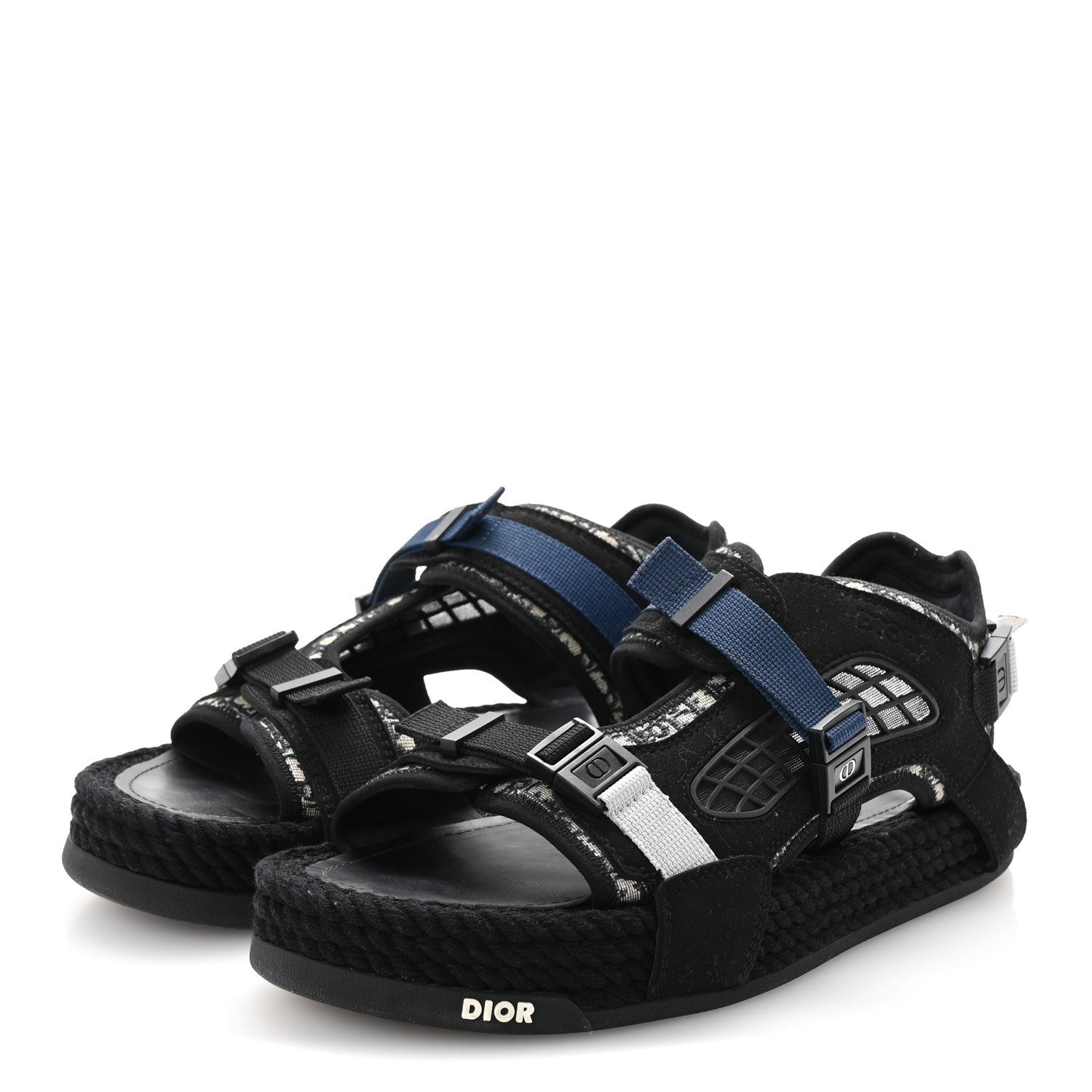 Christian Dior Technical Fabric Oblique Mens Atlas Sandals 44