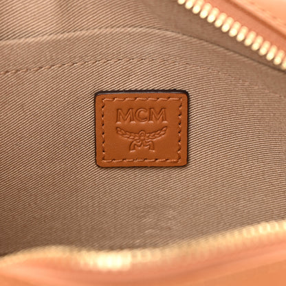 MCM Visetos Small Aren Multifunction Crossbody Pouch Cognac 7 of 12