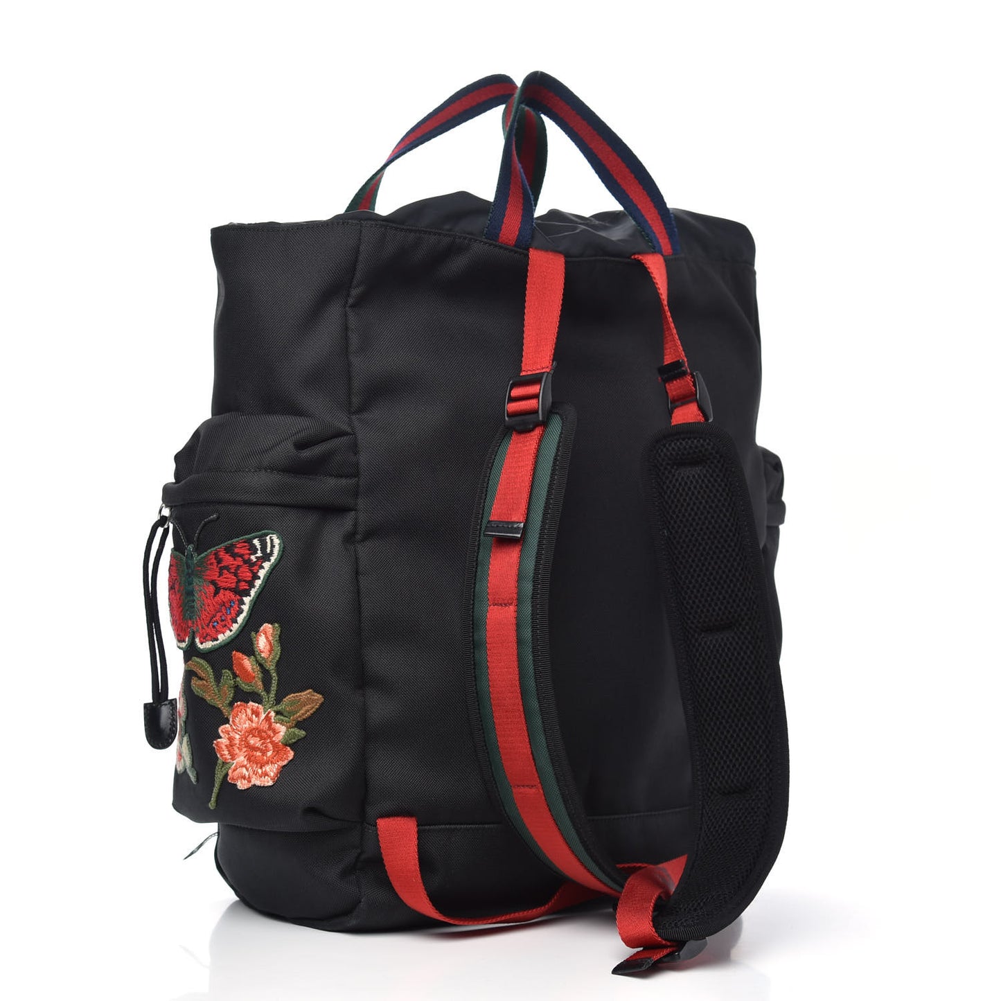 Techno Canvas Web L'Aveugle Par Amour Embroidered Drawstring Backpack Black