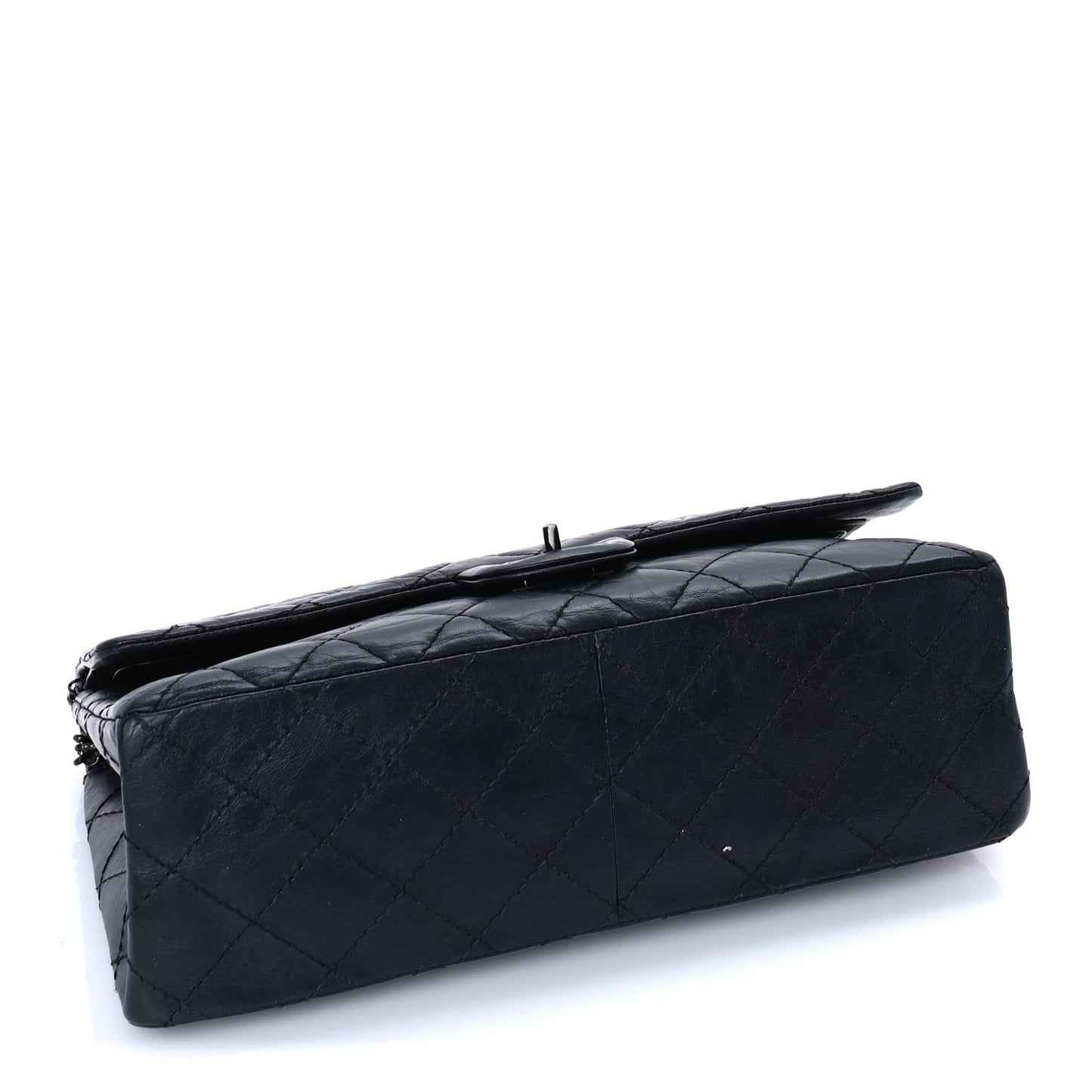 Aged Calfskin Quilted 2.55 Reissue 226 Flap So Black