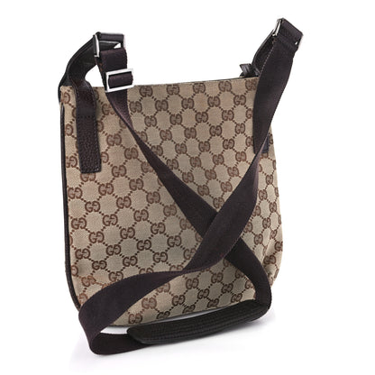 Gucci Monogram Flat Messenger Bag Dark Brown 3 of 13