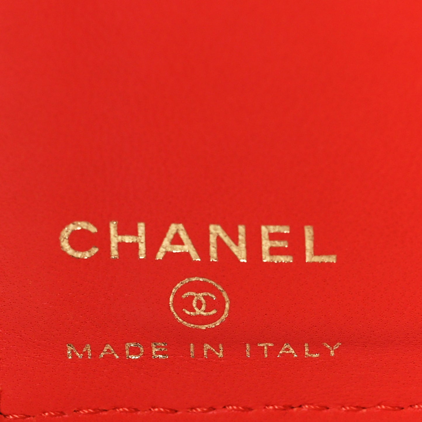 Lambskin Quilted Card Holder Wallet Red