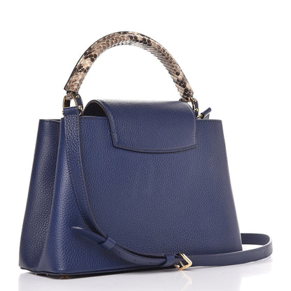 Louis Vuitton Taurillon Python Capucines PM Blue Marine 4 of 19