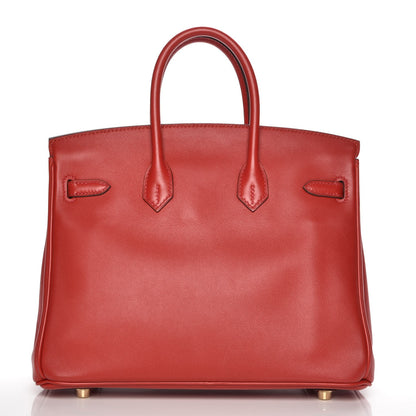 Hermes Swift Birkin 25 Vermillion 3 of 29