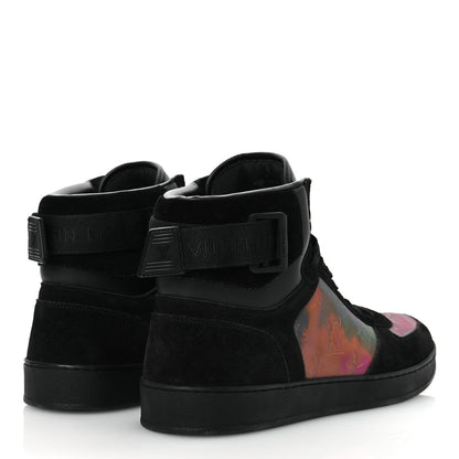 Louis Vuitton Suede Monogram Mens Rivoli High Top Sneakers Black Multicolor 5 of 7