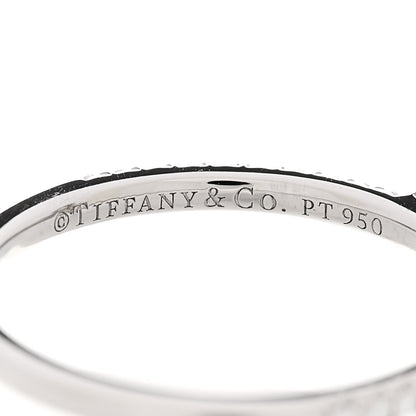 Tiffany Platinum Diamond Fleur de Lis Band Ring 52 6 4 of 5