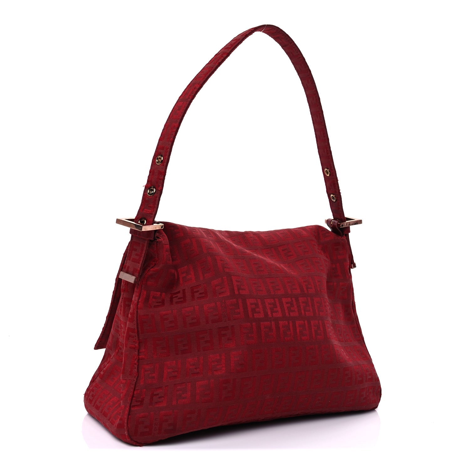 Fendi Zucchino Mama Baguette Bordeaux Rubino 2 of 8
