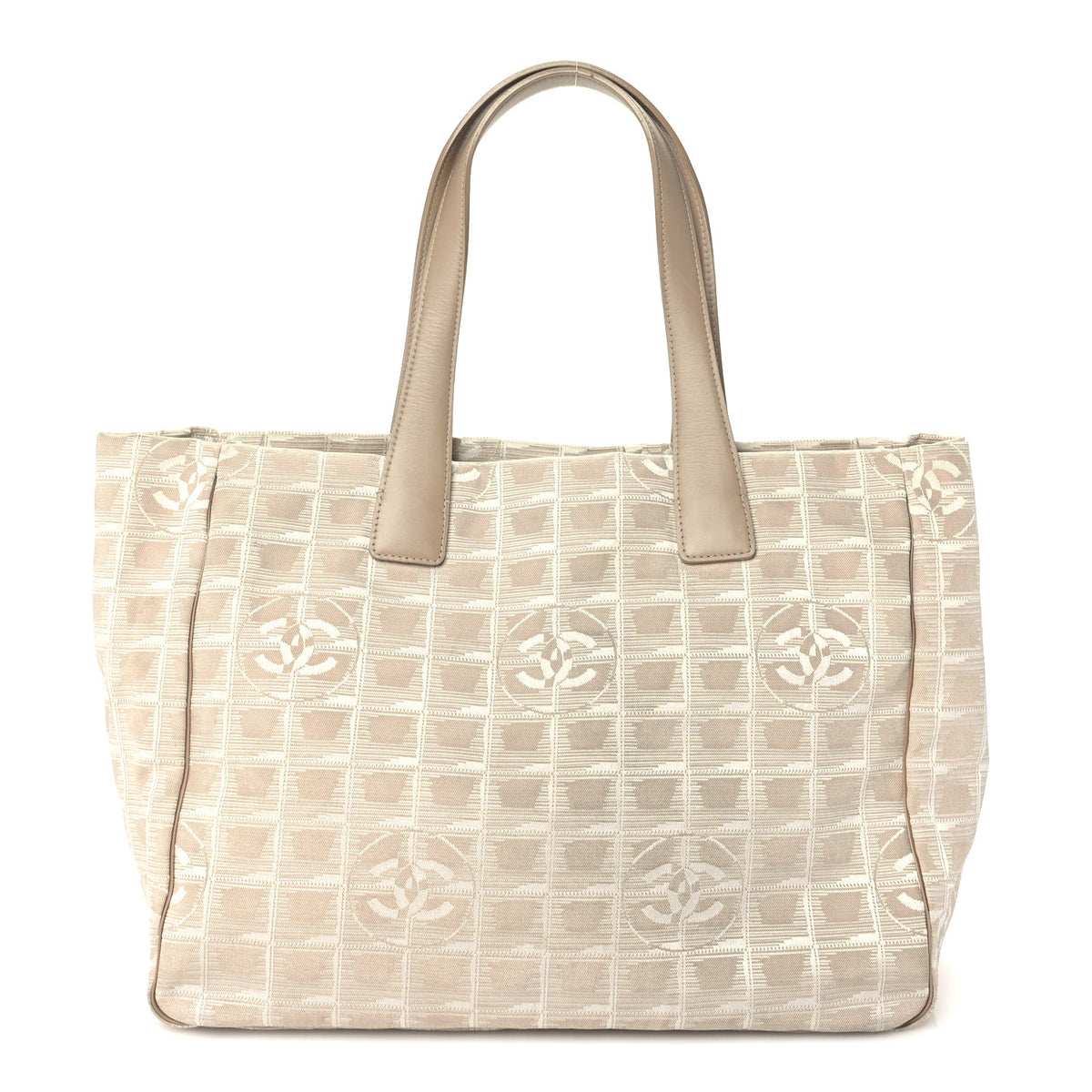 Chanel Nylon Medium Travel Tote Beige 1 of 9