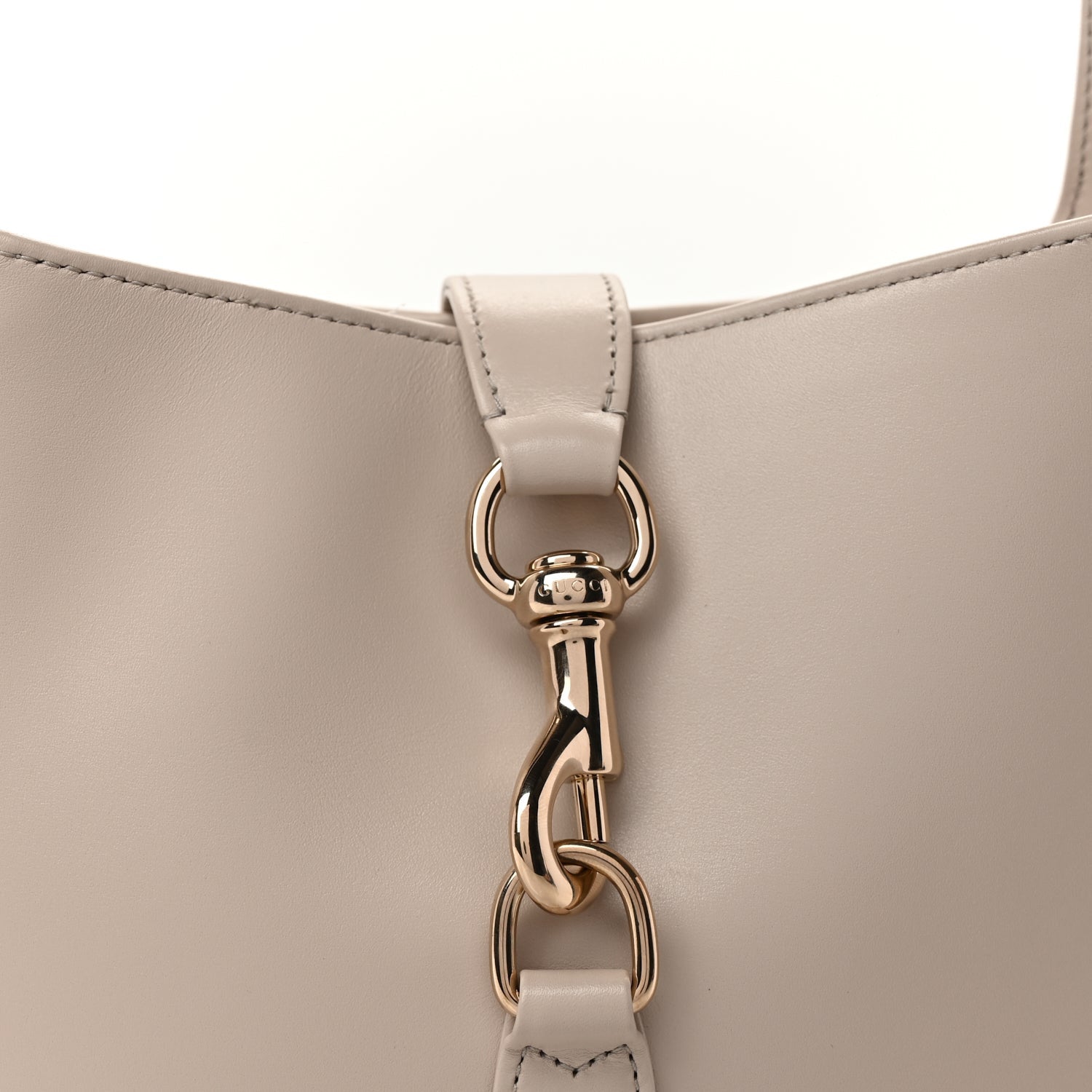 Gucci Ancora Calfskin Web Small Jackie Shoulder Bag Light Grey 6 of 8