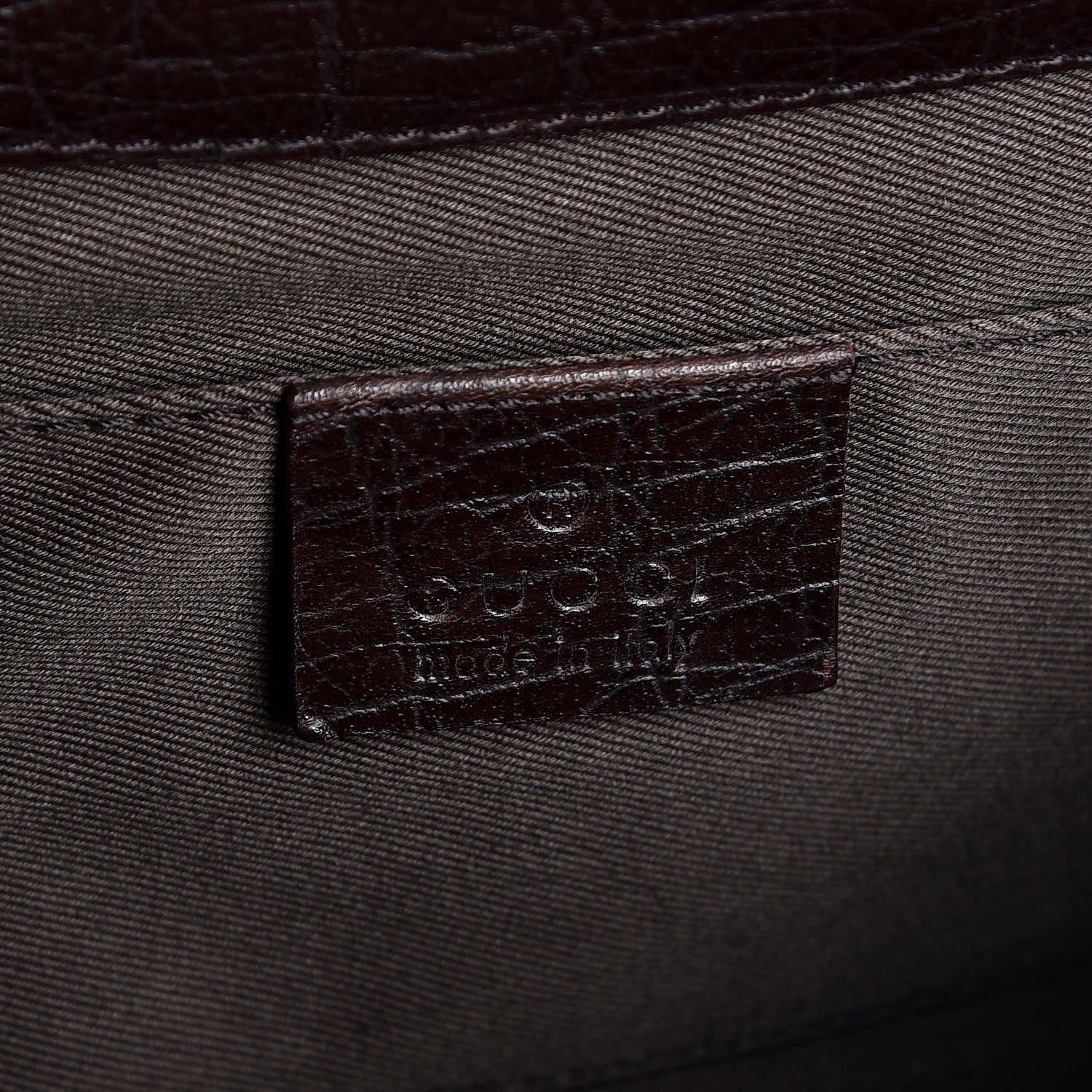 Gucci Monogram Horsebit Clutch Dark Brown 6 of 8