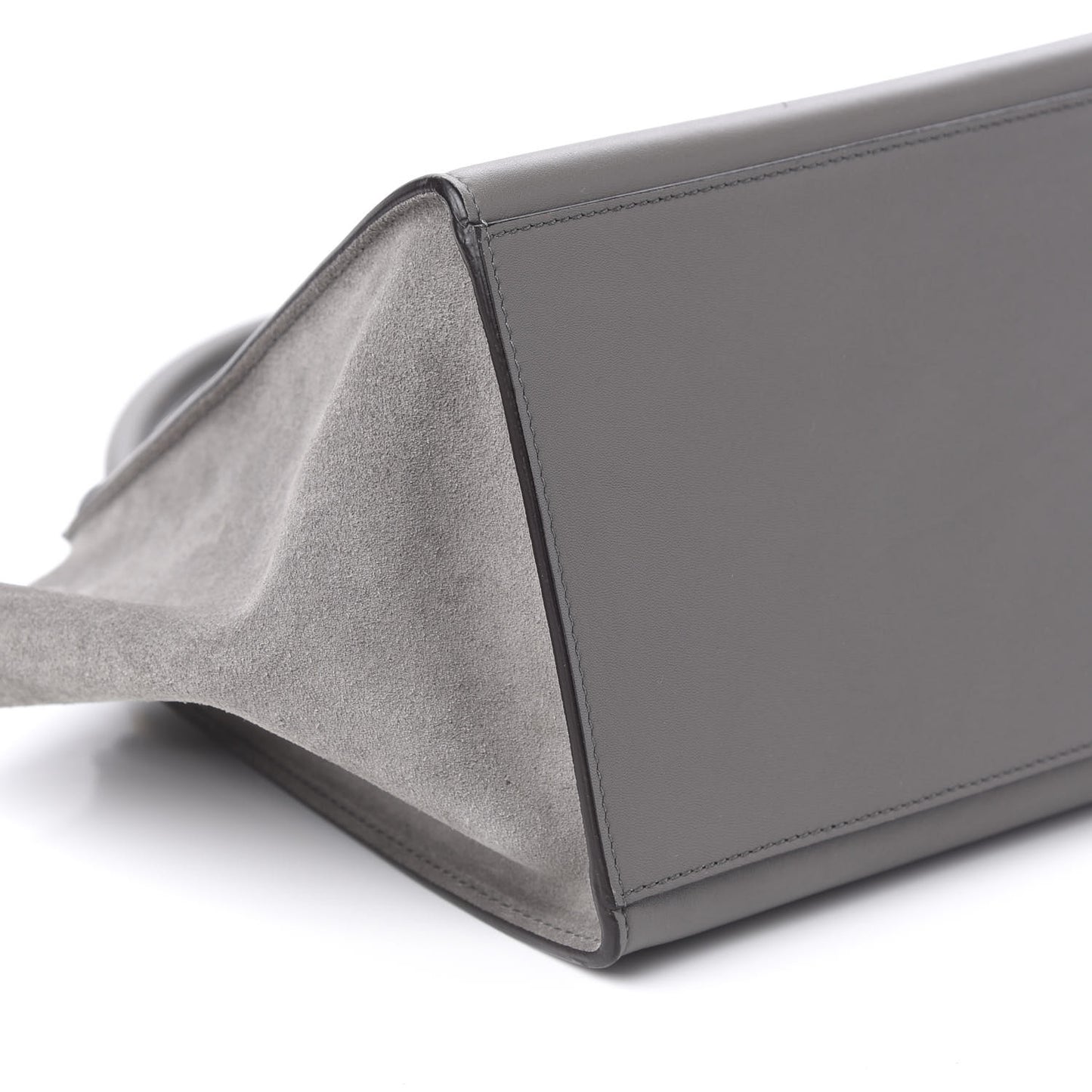 Crocodile Embossed Nubuck Medium Trapeze Grey