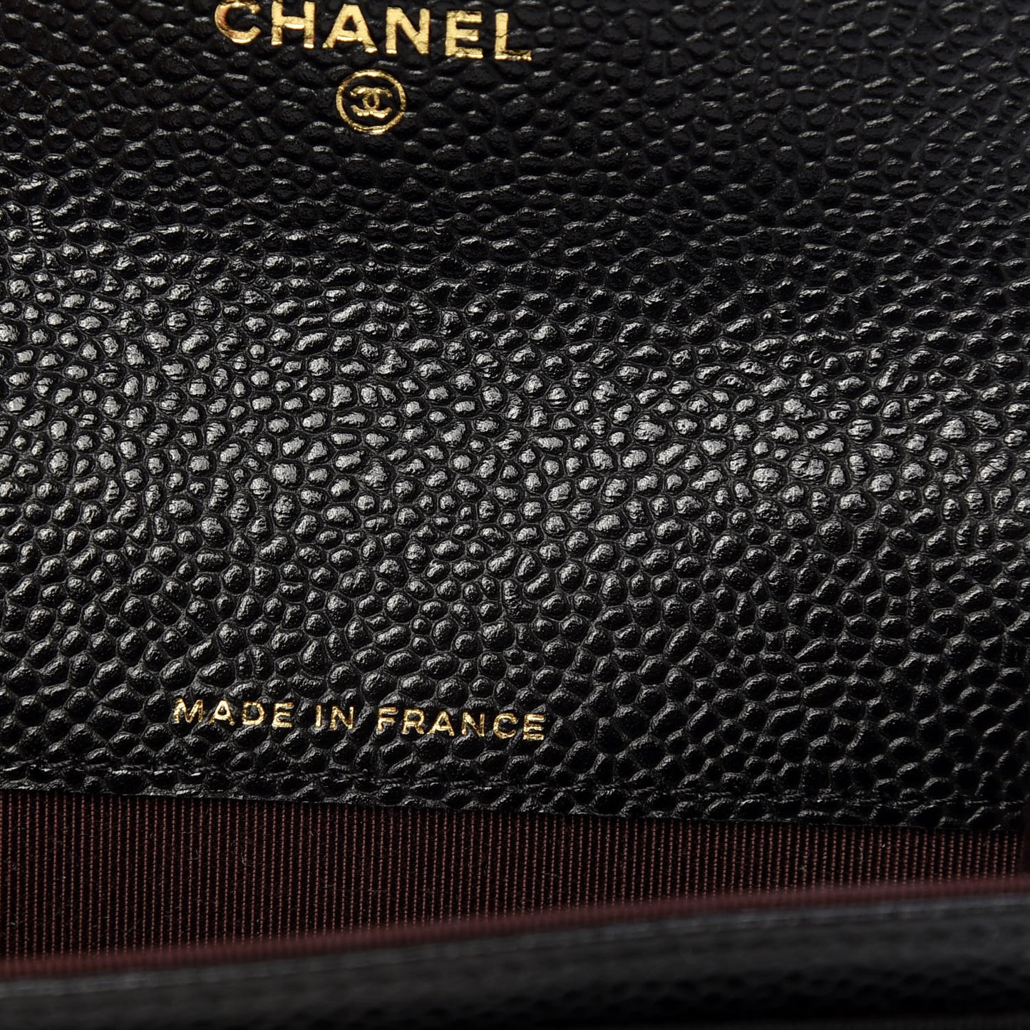 Caviar Quilted Flap Card Holder Wallet Black