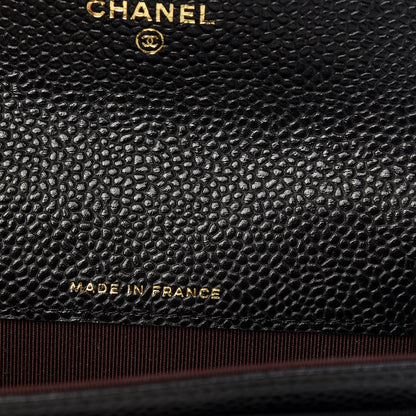 Chanel Caviar Quilted Flap Card Holder Wallet Black 7 of 9