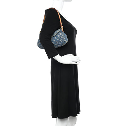 Louis Vuitton Monogram Denim Mini Pleaty Blue 2 of 10