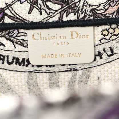 Christian Dior Canvas Embroidered Medium 4 Saisons Hiver Soleil Book Tote Multicolor 6 of 11