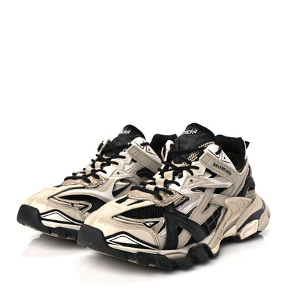 Balenciaga Rubber Mesh Bi-Color Mens Track.2 Open Sneakers 43 Beige Black 3 of 8