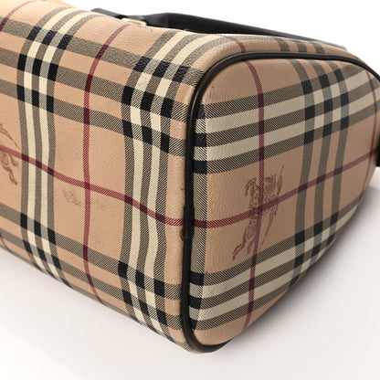 Burberry Haymarket Check Small Chester Bowling Bag Chocolate 10 of 10