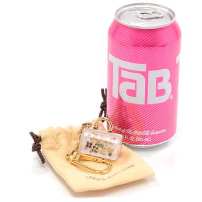 Louis Vuitton Resin Inclusion Speedy Bag Charm Key Chain Beige 2 of 5