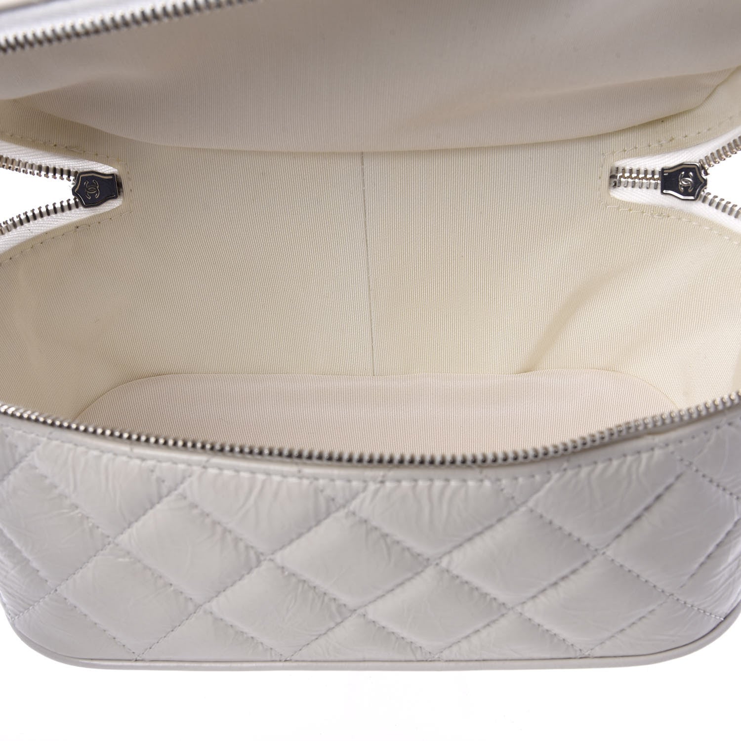 Chanel Crumpled Calfskin PVC Quilted Backpack White 5 of 8