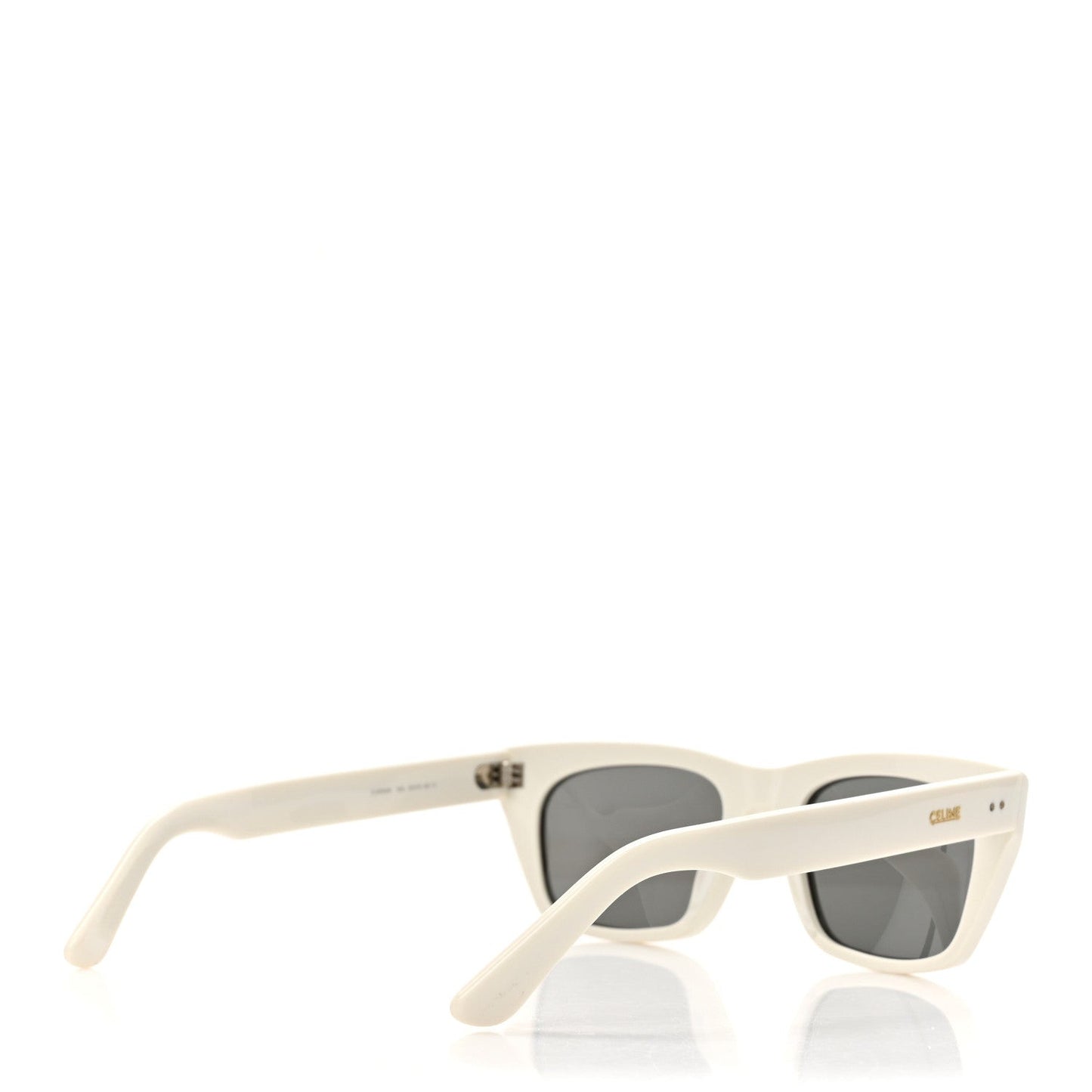 Acetate Polarized Rectangular Sunglasses CL40060I White