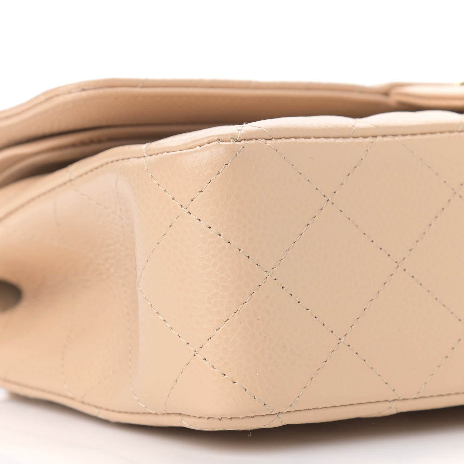 Chanel Caviar Quilted Medium Double Flap Beige 8 of 11