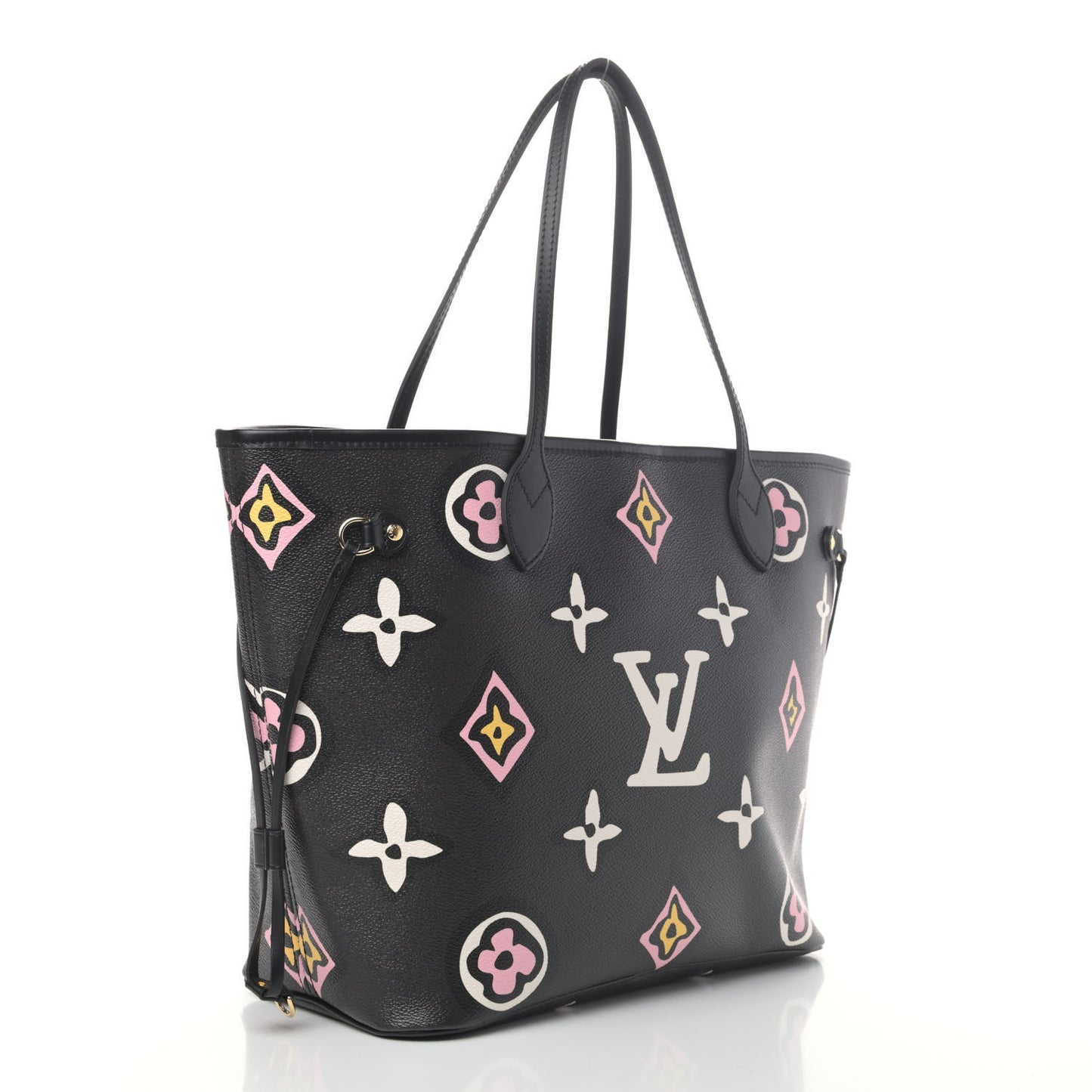 Monogram Giant Wild At Heart Neverfull MM Black